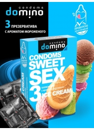 Презервативы для орального секса DOMINO Sweet Sex с ароматом мороженого - 3 шт. - Domino - купить с доставкой в Санкт-Петербурге