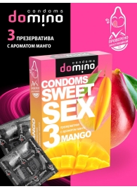 Презервативы для орального секса DOMINO Sweet Sex с ароматом манго - 3 шт. - Domino - купить с доставкой в Санкт-Петербурге