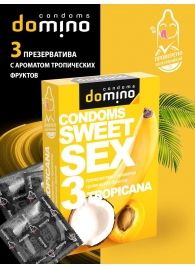 Презервативы для орального секса DOMINO Sweet Sex с ароматом тропических фруктов - 3 шт. - Domino - купить с доставкой в Санкт-Петербурге