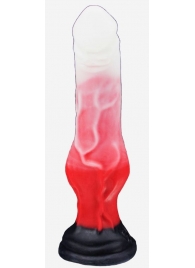 Бело-красный фаллоимитатор  Оборотень mini  - 20,5 см. - Erasexa - купить с доставкой в Санкт-Петербурге