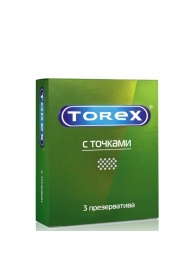 Текстурированные презервативы Torex  С точками  - 3 шт. - Torex - купить с доставкой в Санкт-Петербурге