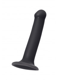 Черный фаллос на присоске Silicone Bendable Dildo M - 18 см. - Strap-on-me - купить с доставкой в Санкт-Петербурге