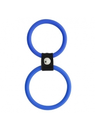 Синее двойное эрекционное кольцо Dual Rings Blue - Dream Toys - в Санкт-Петербурге купить с доставкой