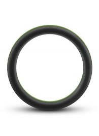 Черно-зеленое эрекционное кольцо Silicone Go Pro Cock Ring - Blush Novelties - в Санкт-Петербурге купить с доставкой