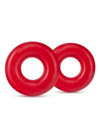 Набор из 2 красных эрекционных колец DONUT RINGS OVERSIZED - Blush Novelties - в Санкт-Петербурге купить с доставкой