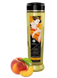 Массажное масло для тела с ароматом персика Stimulation - 240 мл. - Shunga - купить с доставкой в Санкт-Петербурге