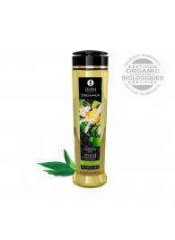 Массажное масло Organica с ароматом зеленого чая - 240 мл. - Shunga - купить с доставкой в Санкт-Петербурге