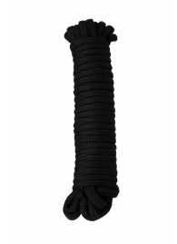 Черная текстильная веревка для бондажа - 1 м. - Штучки-дрючки - купить с доставкой в Санкт-Петербурге