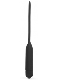 Черный уретральный виброплаг Silicone Vibrating Urethral Dilator - 21 см. - Lovetoy - купить с доставкой в Санкт-Петербурге