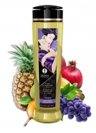 Массажное масло Libido Exotic Fruits с ароматом экзотических фруктов - 240 мл. - Shunga - купить с доставкой в Санкт-Петербурге