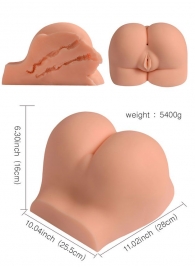 Телесная вагина с двумя отверстиями - SHEQU - в Санкт-Петербурге купить с доставкой