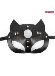 Черная игровая маска с ушками - Notabu - купить с доставкой в Санкт-Петербурге