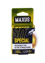 Презервативы с точками и рёбрами в пластиковом кейсе MAXUS Special - 3 шт. - Maxus - купить с доставкой в Санкт-Петербурге