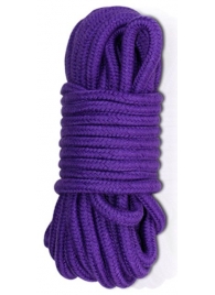 Фиолетовая верёвка для любовных игр - 10 м. - Lovetoy - купить с доставкой в Санкт-Петербурге