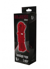 Красная веревка для шибари DELUXE BONDAGE ROPE - 5 м. - Dream Toys - купить с доставкой в Санкт-Петербурге