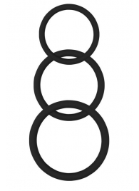 Набор из 3 черных эрекционных колец Magnum Force Cock Ring - Chisa - в Санкт-Петербурге купить с доставкой