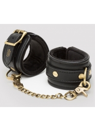 Черные наручники Bound to You Faux Leather Wrist Cuffs - Fifty Shades of Grey - купить с доставкой в Санкт-Петербурге