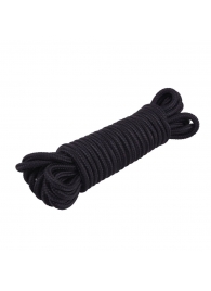 Хлопковая черная верёвка для любовных игр Mini Silk Rope - 10 м. - Chisa - купить с доставкой в Санкт-Петербурге