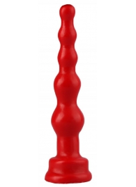 Красный анальный стимулятор-ёлочка - 14,5 см. - Джага-Джага