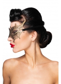 Золотистая карнавальная маска  Алькор - Джага-Джага - купить с доставкой в Санкт-Петербурге