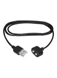 Черный магнитный кабель для зарядки Saisfyer USB Charging Cable - Satisfyer - купить с доставкой в Санкт-Петербурге
