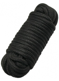 Черная верёвка для бондажа и декоративной вязки - 10 м. - Eroticon - купить с доставкой в Санкт-Петербурге
