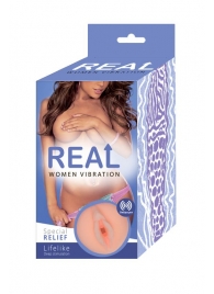 Телесный вибромастурбатор-вагина Real Women Vibration - Real - в Санкт-Петербурге купить с доставкой