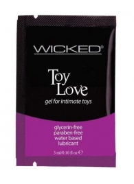 Лубрикант на водной основе для использования с игрушками WICKED Toy Love - 3 мл. - Wicked - купить с доставкой в Санкт-Петербурге