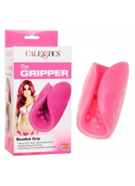 Розовый рельефный мастурбатор Beaded Grip - California Exotic Novelties - в Санкт-Петербурге купить с доставкой