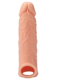 Телесная насадка EXTENDER WITH BALL STRAP 6.5 - 17 см. - Dream Toys - в Санкт-Петербурге купить с доставкой