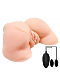 Телесная вибровагина Julie с 2 рабочими отверстиями - Baile - в Санкт-Петербурге купить с доставкой
