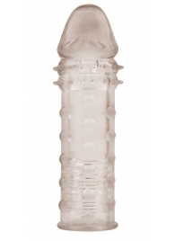 Дымчатая удлиняющая насадка на пенис Extra Texture Sleeve - 16,2 см. - Chisa - в Санкт-Петербурге купить с доставкой