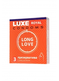 Презервативы с продлевающим эффектом LUXE Royal Long Love - 3 шт. - Luxe - купить с доставкой в Санкт-Петербурге