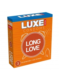 Презервативы с продлевающим эффектом LUXE Royal Long Love - 3 шт. - Luxe - купить с доставкой в Санкт-Петербурге