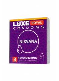 Презервативы с увеличенным количеством смазки LUXE Royal Nirvana - 3 шт. - Luxe - купить с доставкой в Санкт-Петербурге