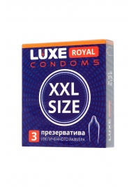 Презервативы увеличенного размера LUXE Royal XXL Size - 3 шт. - Luxe - купить с доставкой в Санкт-Петербурге