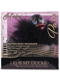Черный вибратор-уточка I Rub My Duckie 2.0 Paris - Big Teaze Toys - купить с доставкой в Санкт-Петербурге