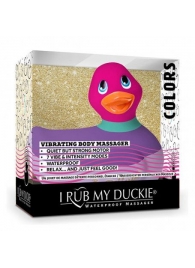 Фиолетово-розовый вибратор-уточка I Rub My Duckie 2.0 Colors - Big Teaze Toys - купить с доставкой в Санкт-Петербурге