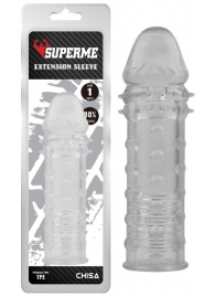 Прозрачная реалистичная насадка на пенис Extra Texture Sleeve - 16,2 см. - Chisa - в Санкт-Петербурге купить с доставкой