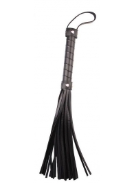Черная многохвостая плеть Pleasure Whip - 46 см. - Chisa - купить с доставкой в Санкт-Петербурге
