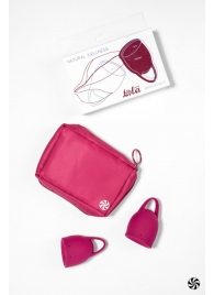 Набор из 2 малиновых менструальных чаш Peony - Lola Games - купить с доставкой в Санкт-Петербурге