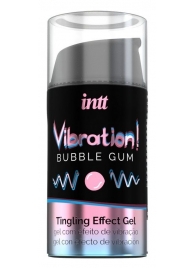 Жидкий интимный гель с эффектом вибрации Vibration! Bubble Gum - 15 мл. - INTT - купить с доставкой в Санкт-Петербурге