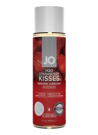Лубрикант на водной основе с ароматом клубники JO Flavored Strawberry Kiss - 60 мл. - System JO - купить с доставкой в Санкт-Петербурге