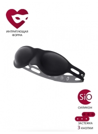 Черная плотная силиконовая маска - ToyFa - купить с доставкой в Санкт-Петербурге
