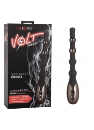 Черный анальный электростимулятор Volt Electro-Beads - 23,5 см. - California Exotic Novelties - купить с доставкой в Санкт-Петербурге