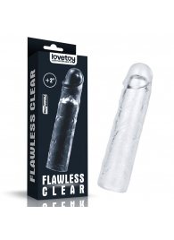 Прозрачная насадка-удлинитель Flawless Clear Penis Sleeve Add 2 - 19 см. - Lovetoy - в Санкт-Петербурге купить с доставкой