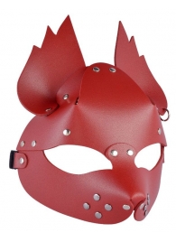 Красная кожаная маска  Белочка - Sitabella - купить с доставкой в Санкт-Петербурге