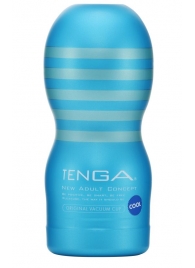 Мастурбатор с охлаждающей смазкой TENGA Original Vacuum Cup Cool - Tenga - в Санкт-Петербурге купить с доставкой
