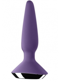 Фиолетовая анальная пробка с вибрацией Satisfyer Plug-ilicious 1 - 13,5 см. - Satisfyer