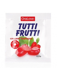 Гель-смазка Tutti-frutti со вкусом барбариса - 4 гр. - Биоритм - купить с доставкой в Санкт-Петербурге